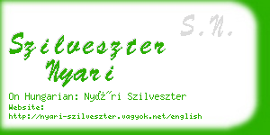 szilveszter nyari business card